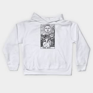 Sun Tarot in black Kids Hoodie